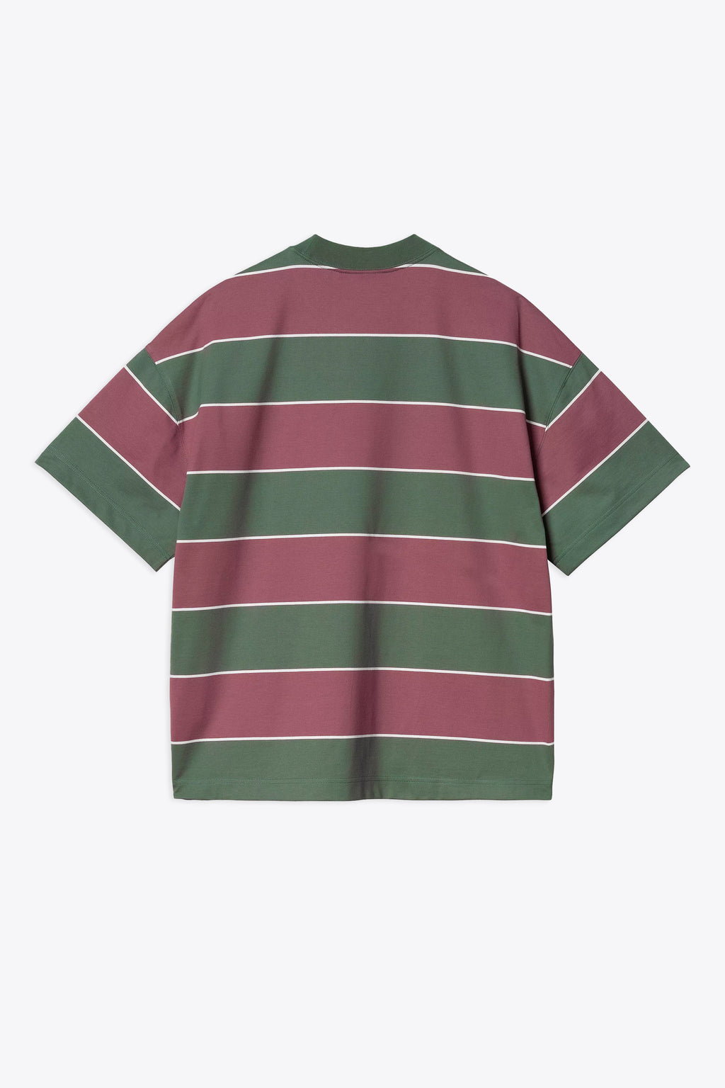 alt-image__T-shirt-in-cotone-a-strisce-verde-e-bordeaux---S/S-Quinby-T-Shirt