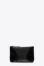 Pochette in pvc impermeabile nero lucido con zip - Cosmetic Bag 