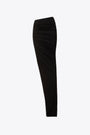 Black cotton long skirt with side slit and drapery - Soft Edfu Skirt Long  