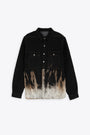 Bleached black denim overshirt - Outershirt 