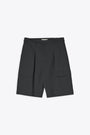 Black canvas cargo shorts - Wide Canvas Cargo Shorts   
