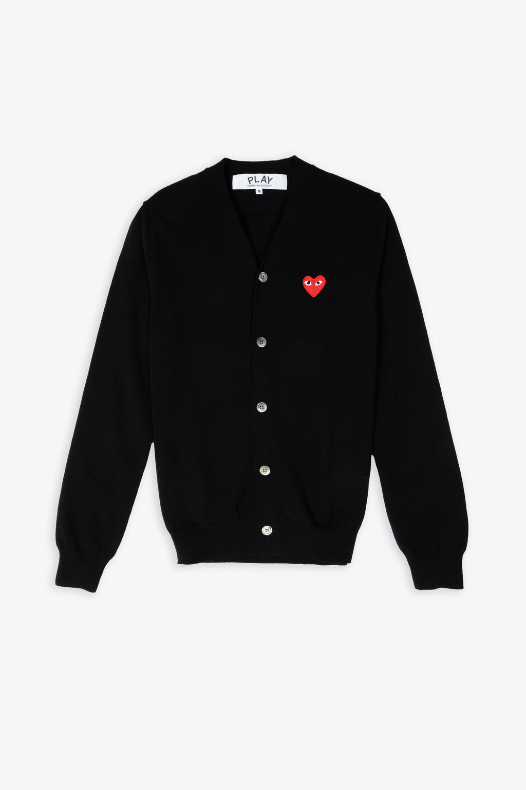 alt-image__Black-wool-cardigan-with-heart-logo-patch