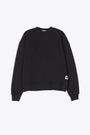 Felpa nera girocollo boxy fit - Patch Only Crewneck 