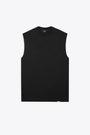 T-shirt senza maniche nera in cotone - Initial Tank 