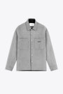 Light grey and black wool blend overshirt - Index Overshirt 