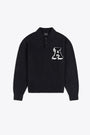 Black cotton blend polo sweater - Team Polo Sweater 