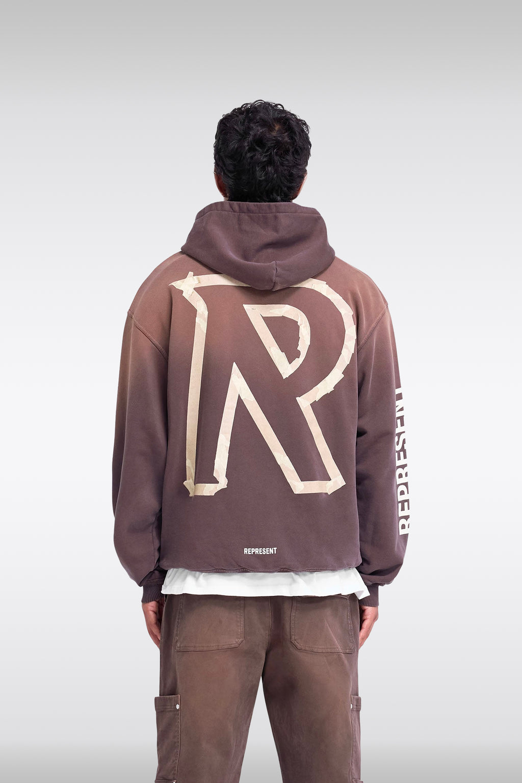 alt-image__Washed-brown-cotton-hoodie-with-logo---Masking-Tape-Initial-Hoodie