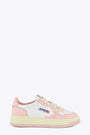 White and pink leather low sneaker - Medalist  