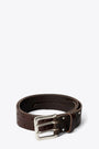 Cintura in pelle marrone con fibbia in metallo -  Split Belt 