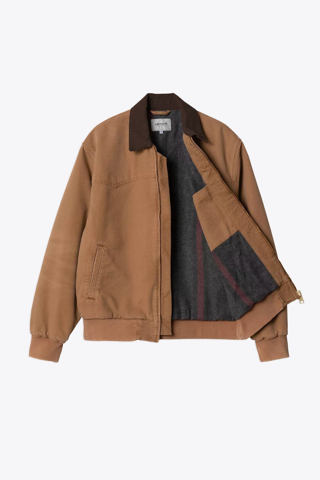 alt-image__Giubbotto-in-canvas-marrone-chiaro-con-colletto-a-contrasto---OG-Santa-Fe-Jacket