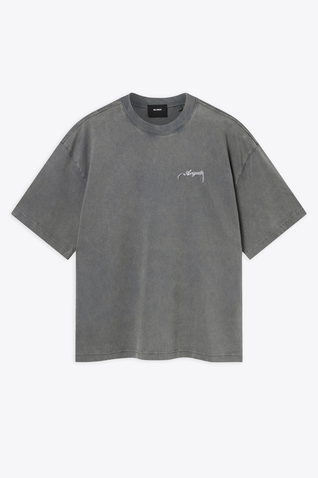 alt-image__T-shirt-in-cotone-grigio-lavato-con-logo-ricamato-al-petto---Honor-Washed-T-Shirt