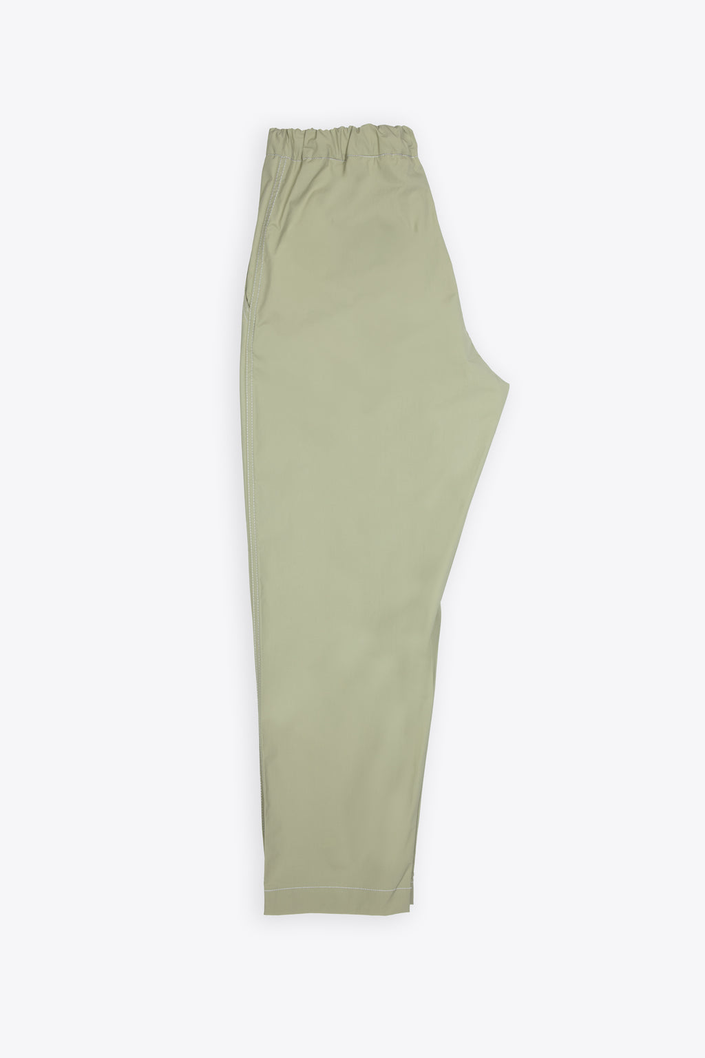 alt-image__Pantalone-in-cotone-verde-salvia-con-cuciture-a-contrasto---Jogger-Stretch