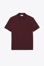 Burgundy stretch piquè cotton polo shirt 