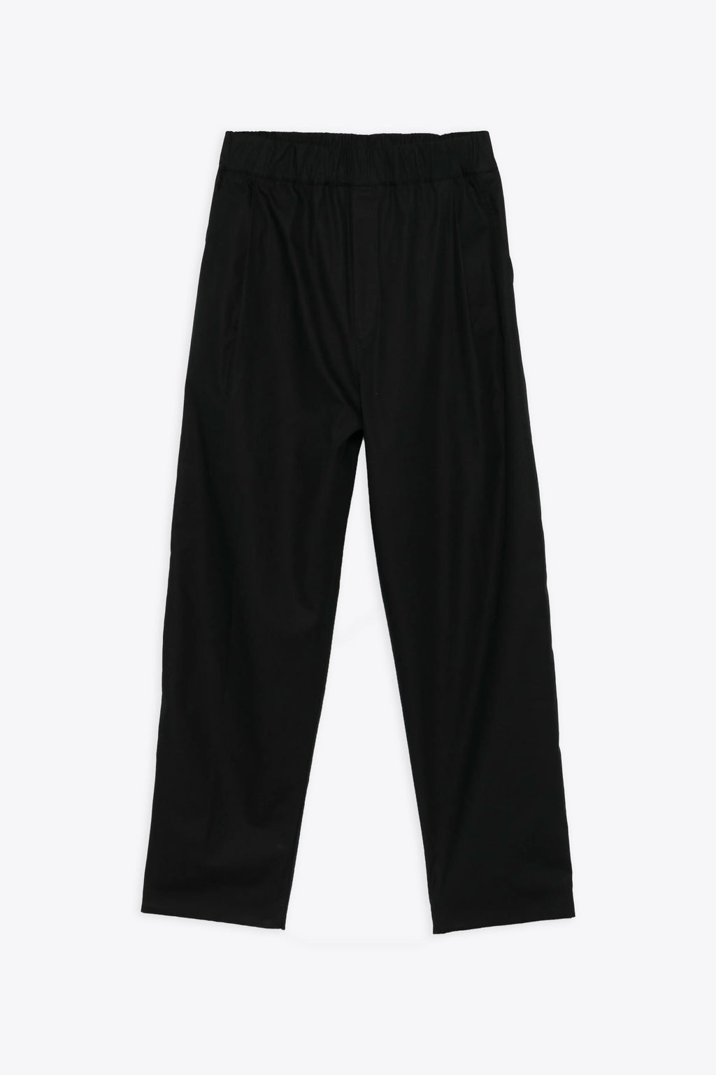 alt-image__Pantalone-ampio-in-popeline-nero-con-elastico-in-vita