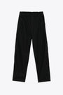 Black poplin cotton baggy pant  