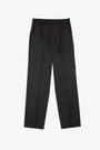 Black cotton relaxed pant with elastic waistband 