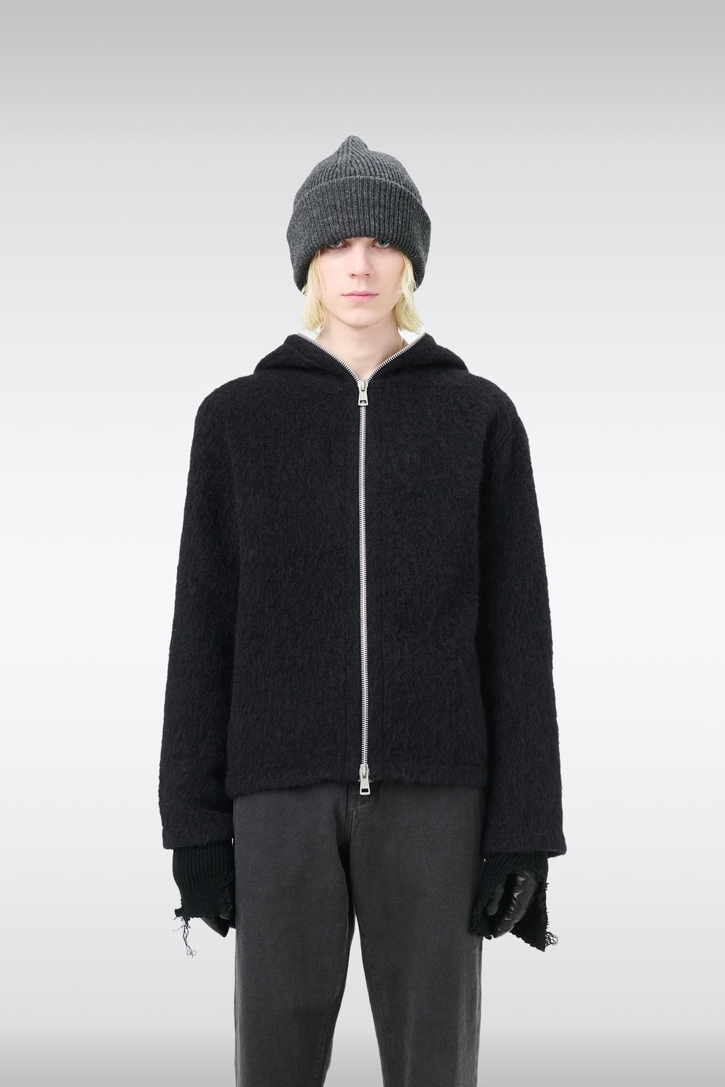 alt-image__Pullover-nero-in-misto-lana-con-cappuccio-e-zip-in-metallo---Full-Zip-Hood