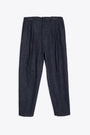 Pantalone in denim chambray blu con pince frontale - Portobello 