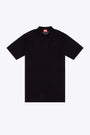Black polo shirt with Oval D embroidery at back - T Vort Megoval D 