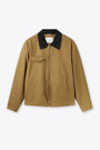 Camel-coloured canvas jacket with contrasting collar - Dallas Chore Jacket 