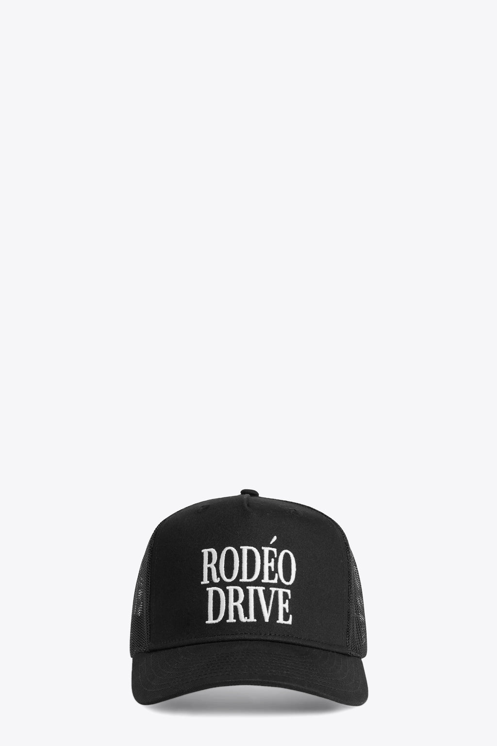 alt-image__Cappello-nero-con-visiera-e-ricamo-frontale---Trucker-Cap-Rodeo