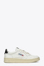 White leather low sneaker with black tab - Medalist Low 
