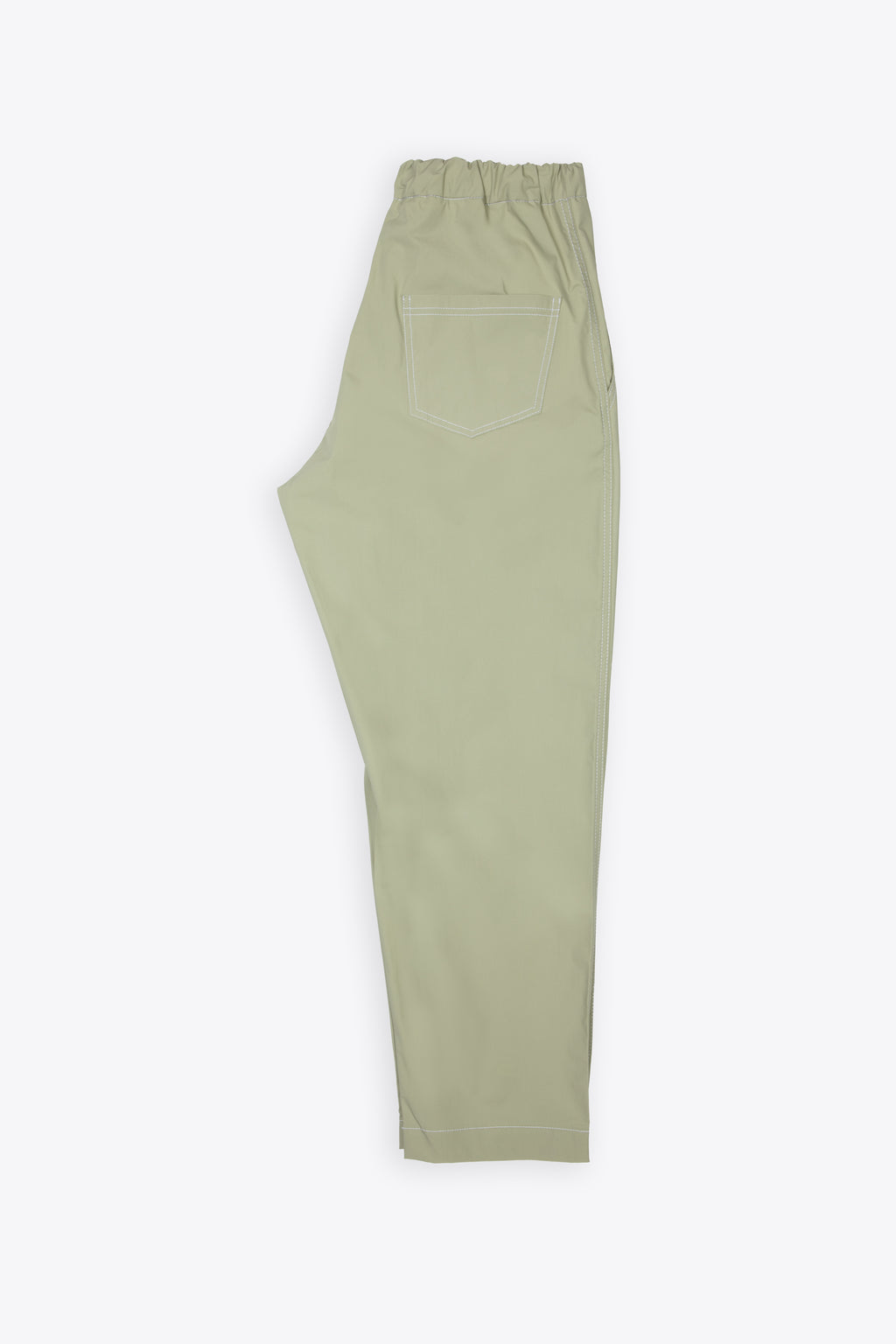 alt-image__Pantalone-in-cotone-verde-salvia-con-cuciture-a-contrasto---Jogger-Stretch