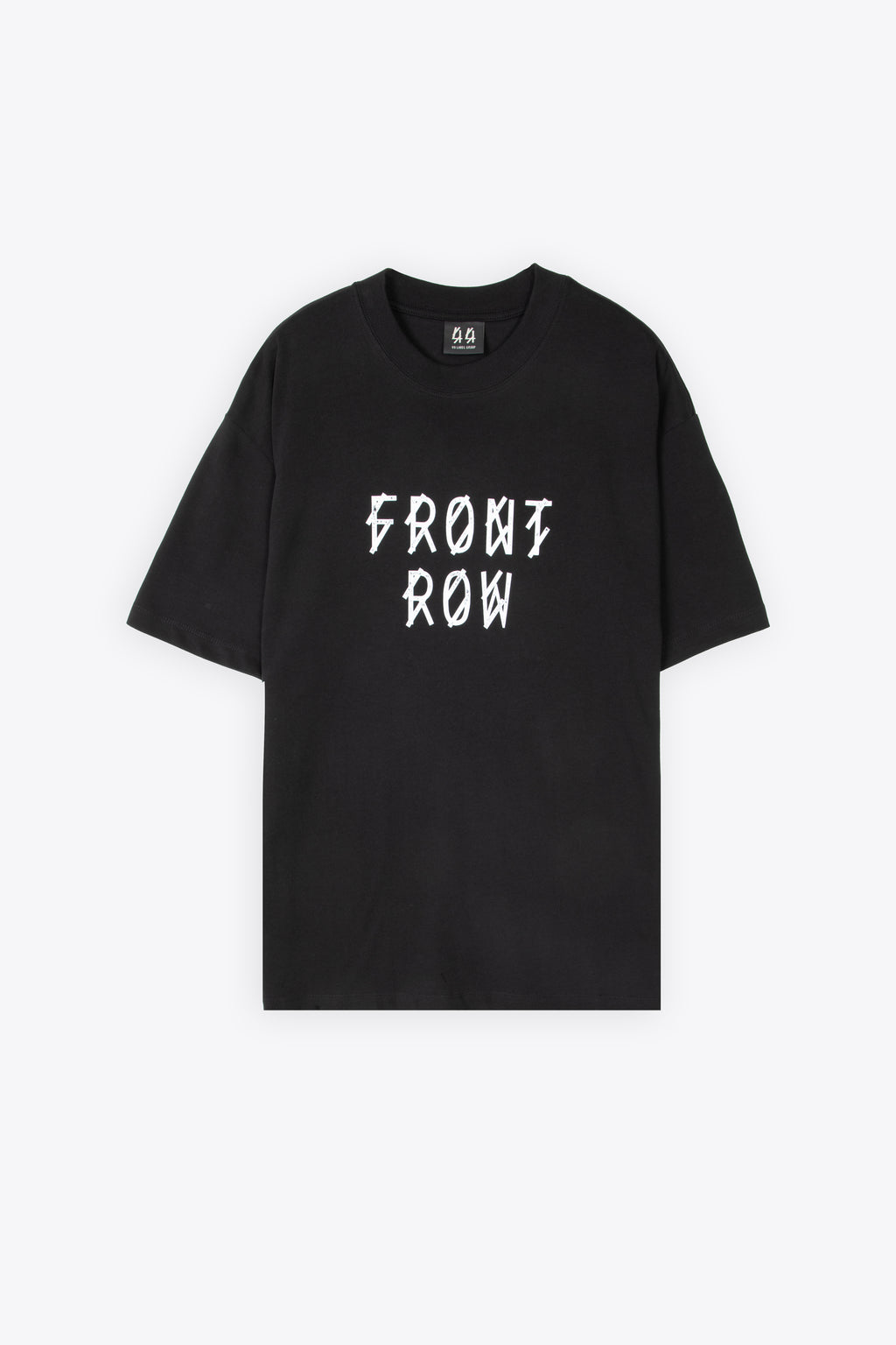 alt-image__T-shirt-nera-con-slogan-frontale-logo-sul-retro---Front-Row-Tee