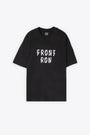 T-shirt nera con slogan frontale logo sul retro - Front Row Tee 