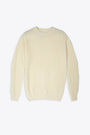 Off white ribbed wool sweater 