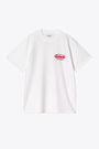 White cotton t-shirt with chest logo and back graphic print - S/S Logo T-Shirt 