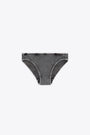 Washed grey ribbed cotton high waisted brief - Oval High Waisted Brief
 