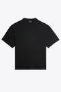 Black distressed cotton t-shirt with back logo patch - Series Distressed T-shirt  