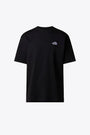 T-shirt nera in cotone con logo ricamato - S/S Essential Oversize Tee 