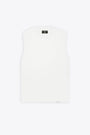 T-shirt bianca senza maniche in cotone - Initial Tank 