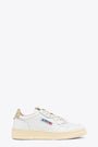 White leather low sneaker with snake printed leather tab - Medalist Low  