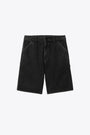 Black denim worker short - Single Knee Short 