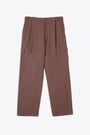 Brown tailored pant with adjustable waist with buttons- Size Free Pant 