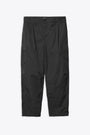 Black cotton twill cargo pant with front pleats - Cole Cargo Pant 