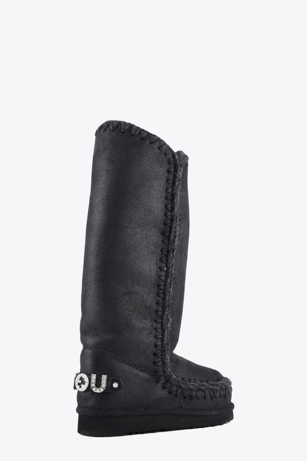 alt-image__Black-cracked-sheepskin-high-boots-with-rhinestones-logo---Eskimo-40-Rhinestones-Logo