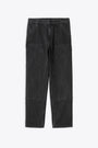 Washed black denim worker pant - Single Knee Pant 