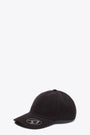 Black cotton twill cap with Oval D logo - C Plak 