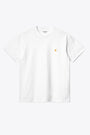T-shirt bianca in cotone con logo ricamato al petto - S/S Chase T-Shirt 