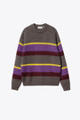 Pullover grigio in misto lana a righe multicolor - Merton Sweater 