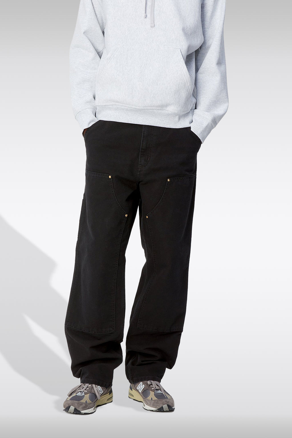 alt-image__Pantalone-workwear-in-canvas-nero---Double-Knee-Pant