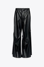 Pantalone parachute baggy in ecopelle nero 