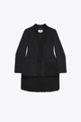 Blazer oversize nero con frange 