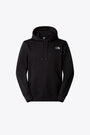 Black cotton hoodie with logo embroidery - M Essential Relaxed Hoodie  