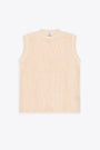 Light beige net knitted tank 