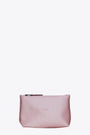 Pink waterproof pvc purse with zip 